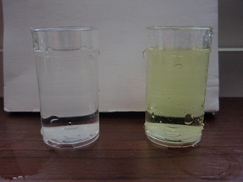 浄水のみ(左) 水道水(右) 浄水のみ(左) 水道水(右)